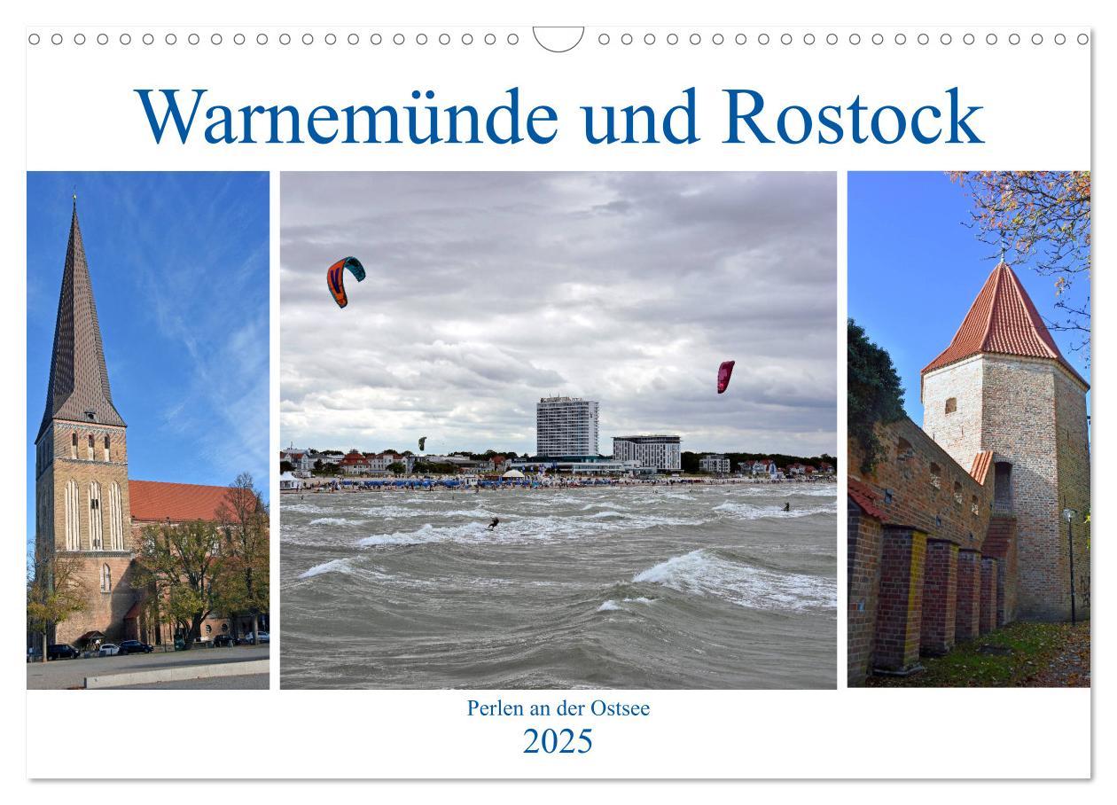 Cover: 9783435231546 | Warnemünde und Rostock, Perlen an der Ostsee (Wandkalender 2025 DIN...