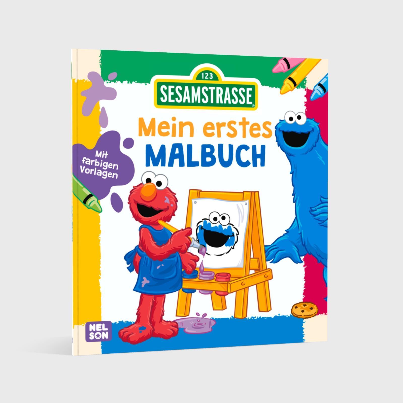 Bild: 9783845128061 | Sesamstraße: Mein erstes Malbuch | Mit farbigen Vorlagen | Taschenbuch