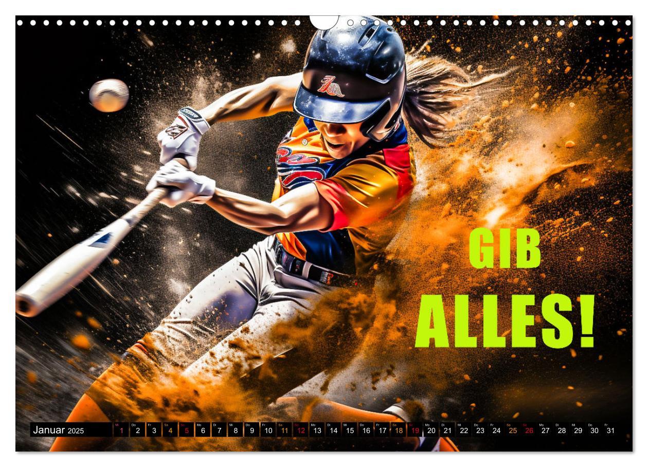 Bild: 9783383862311 | Baseball und Motivation (Wandkalender 2025 DIN A3 quer), CALVENDO...