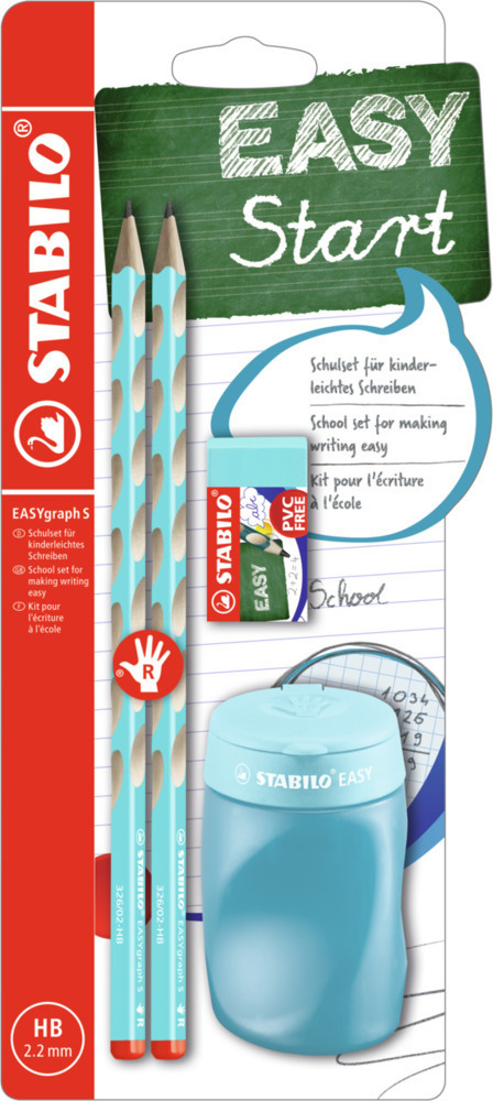 Cover: 4006381566711 | Schul-Set für Rechtshänder - STABILO EASYgraph S in blau -...