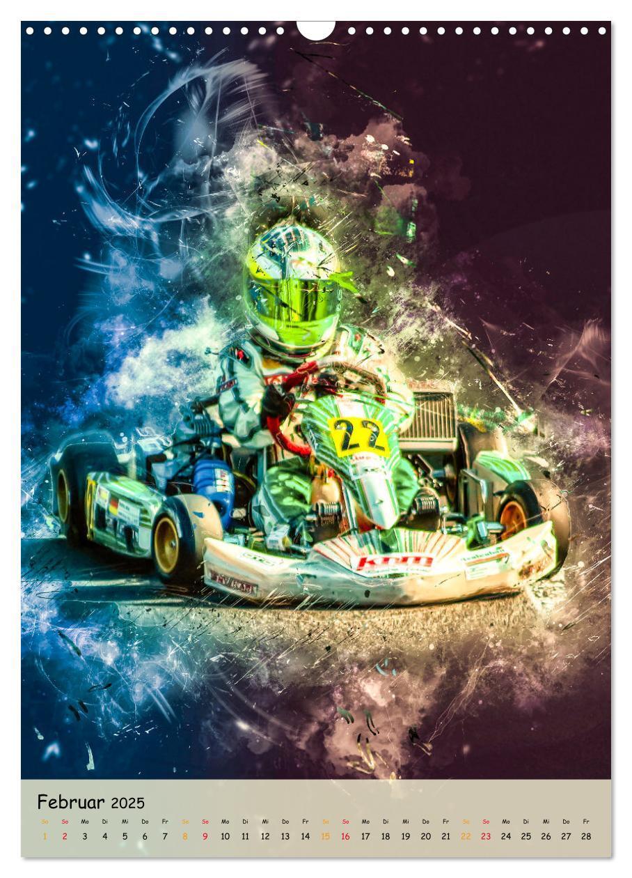 Bild: 9783435911158 | Gokart spektakulär (Wandkalender 2025 DIN A3 hoch), CALVENDO...