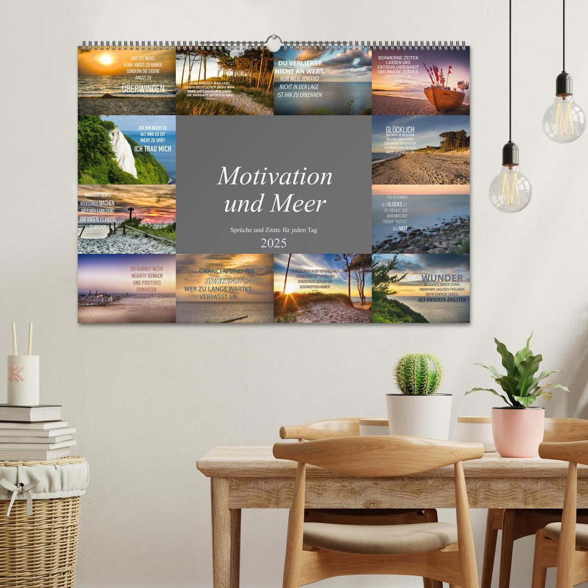 Bild: 9783435122714 | Motivation und Meer (Wandkalender 2025 DIN A2 quer), CALVENDO...