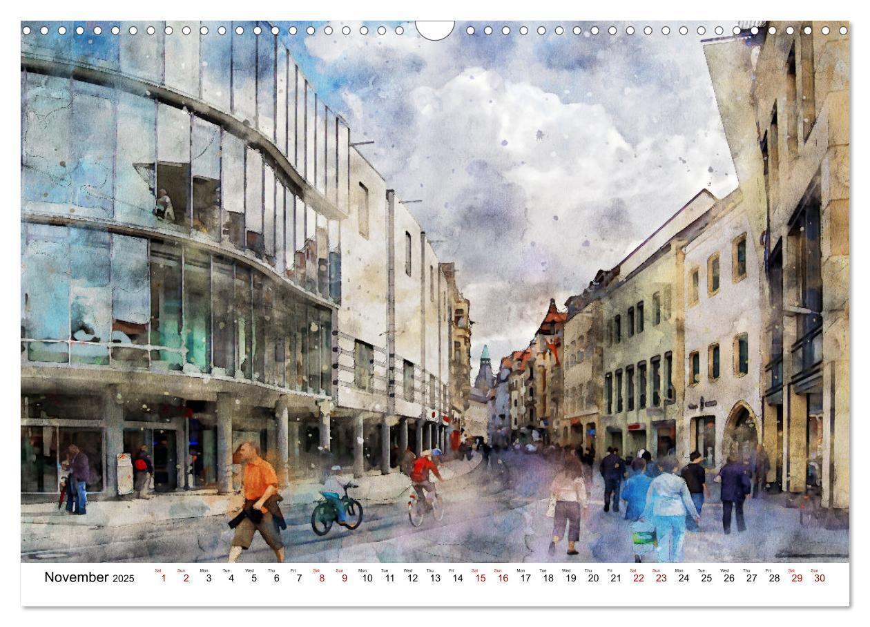 Bild: 9781325935758 | Erfurt - City views in watercolors (Wall Calendar 2025 DIN A3...