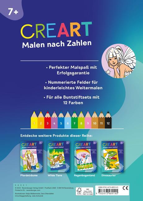 Bild: 9783473489145 | Ravensburger CreArt Malen nach Zahlen ab 7: Feen, Elfen,...