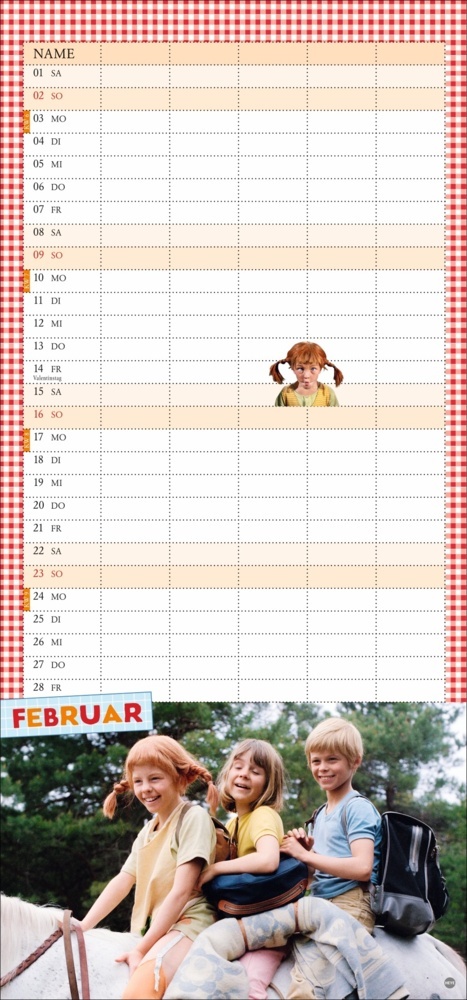 Bild: 9783756405893 | Pippi Langstrumpf Familienplaner 2025 | Astrid Lindgren | Kalender