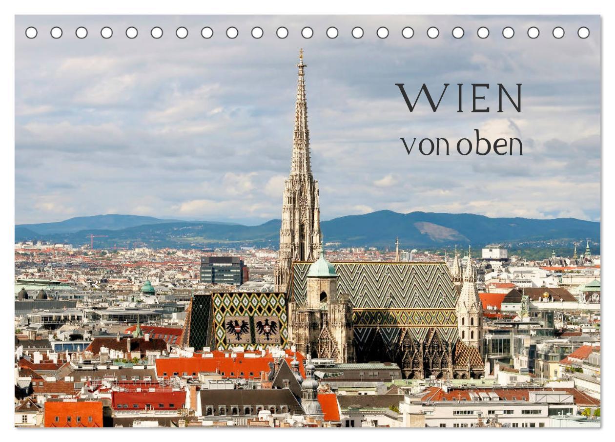 Cover: 9783435455690 | WIEN von oben (Tischkalender 2025 DIN A5 quer), CALVENDO...