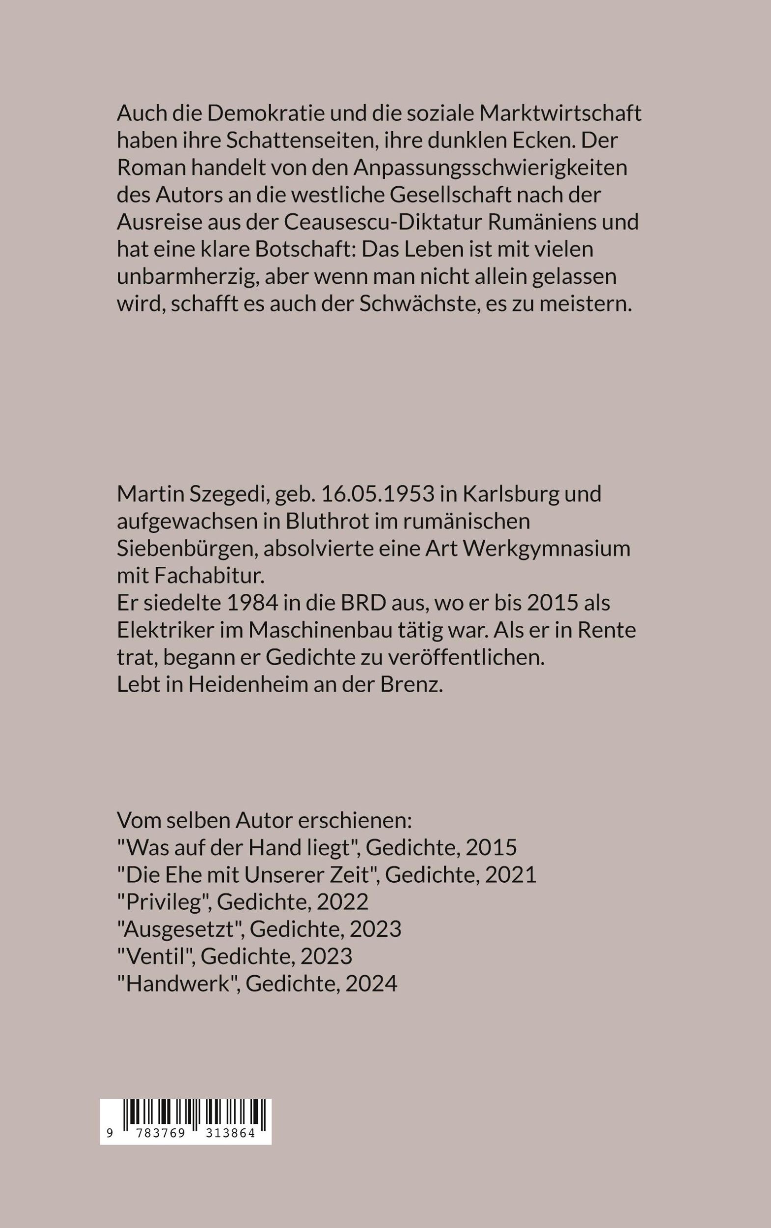 Rückseite: 9783769313864 | Die Entblößung bis auf die Knochen | Roman | Martin Szegedi | Buch