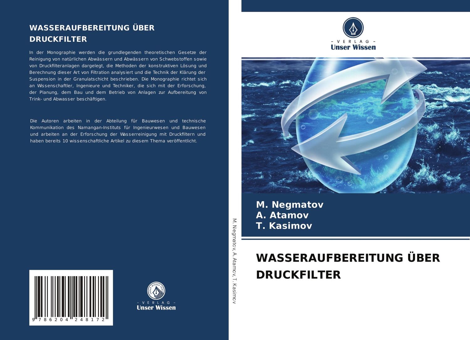 Cover: 9786204248172 | WASSERAUFBEREITUNG ÜBER DRUCKFILTER | M. Negmatov (u. a.) | Buch