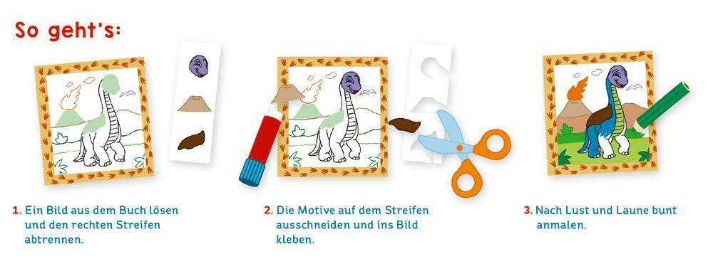 Bild: 9783649633174 | Mein erstes Dino-Bastelbuch | Schneiden, kleben, malen | Michael Böhm