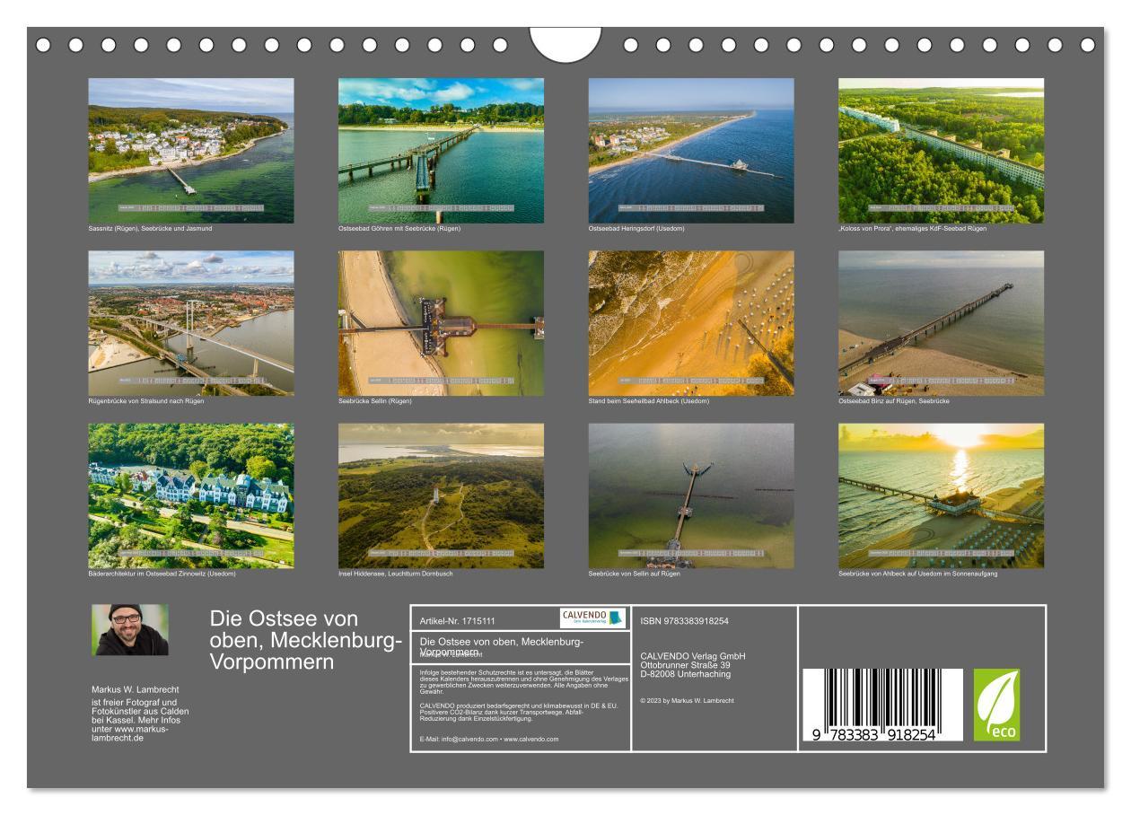 Bild: 9783383918254 | Die Ostsee von oben, Mecklenburg-Vorpommern (Wandkalender 2025 DIN...