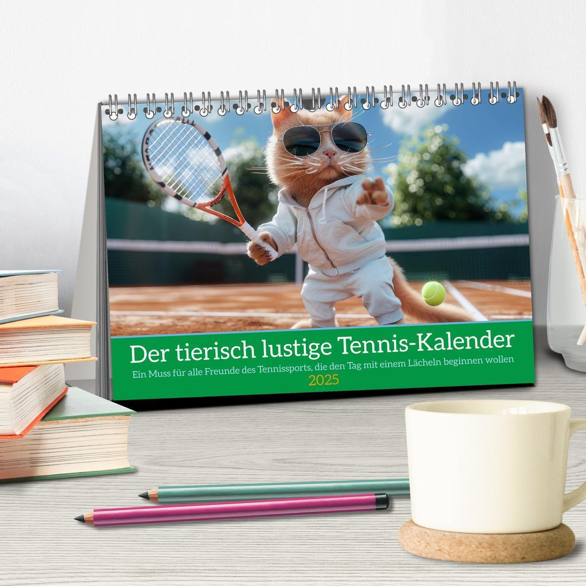 Bild: 9783457180518 | Der tierisch lustige Tennis-Kalender (Tischkalender 2025 DIN A5...