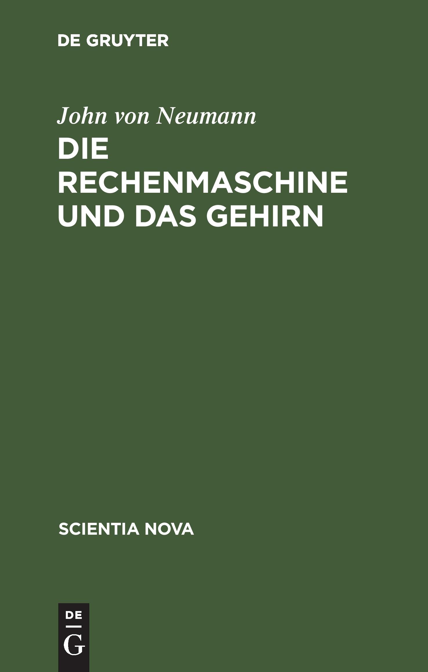 Cover: 9783486452266 | Die Rechenmaschine und das Gehirn | John Von Neumann | Buch | 77 S.