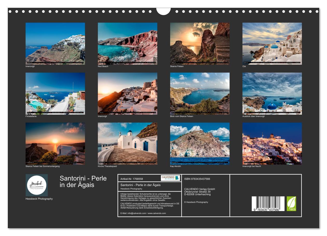 Bild: 9783435437566 | Santorini - Perle in der Ägais (Wandkalender 2025 DIN A3 quer),...