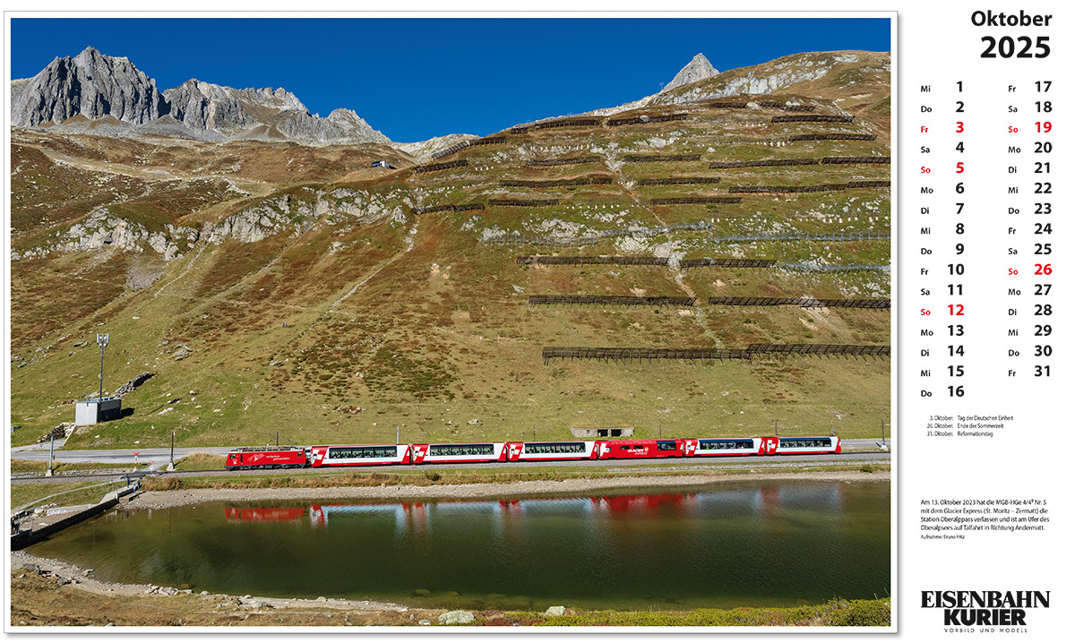 Bild: 9783844659412 | Glacier Express 2025 | Kalender | 13 S. | Deutsch | 2025 | EK-Verlag