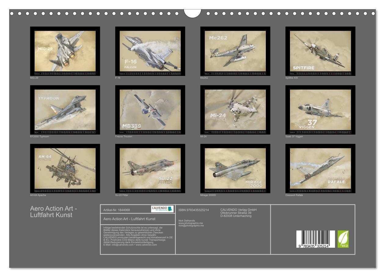 Bild: 9783435325214 | Aero Action Art - Luftfahrt Kunst (Wandkalender 2025 DIN A3 quer),...