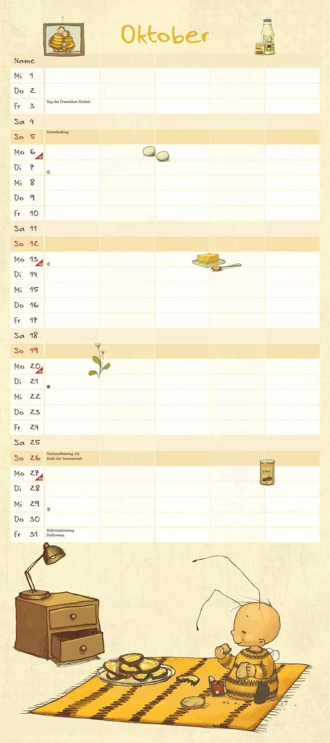 Bild: 4250809653662 | Die kleine Hummel Bommel Familienkalender 2025 - Familienplaner mit...