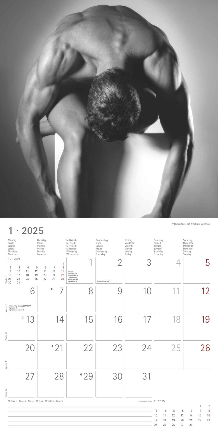 Bild: 4251732343095 | Masculine 2025 - Broschürenkalender 30x30 cm (30x60 geöffnet) -...