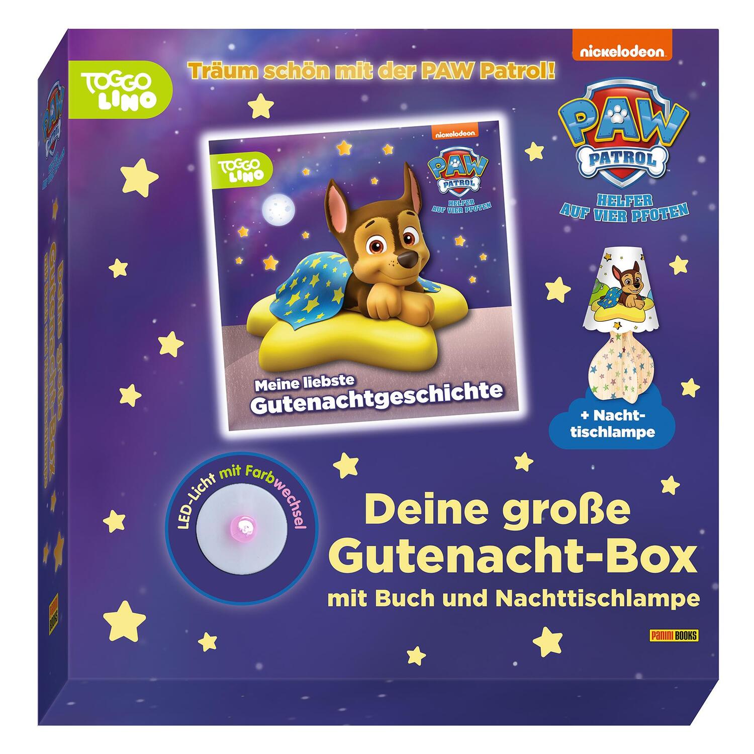 Cover: 9783833240379 | PAW Patrol: Deine große Gutenacht-Box mit Buch und Nachttischlampe