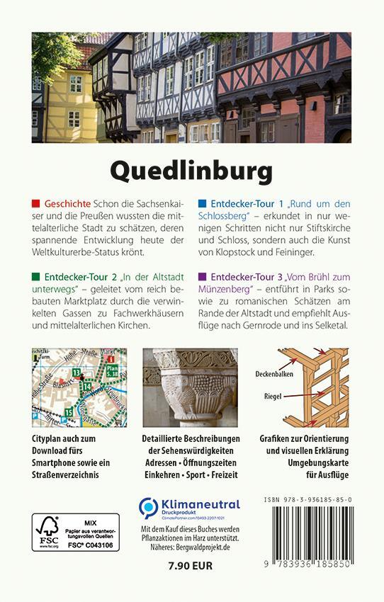 Rückseite: 9783936185850 | Quedlinburg - Der Stadtführer | Wolfgang Hoffmann | Taschenbuch | 2014