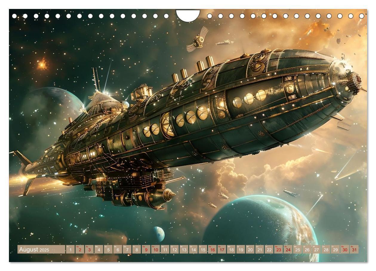 Bild: 9783435649082 | Steampunk im Weltall (Wandkalender 2025 DIN A4 quer), CALVENDO...