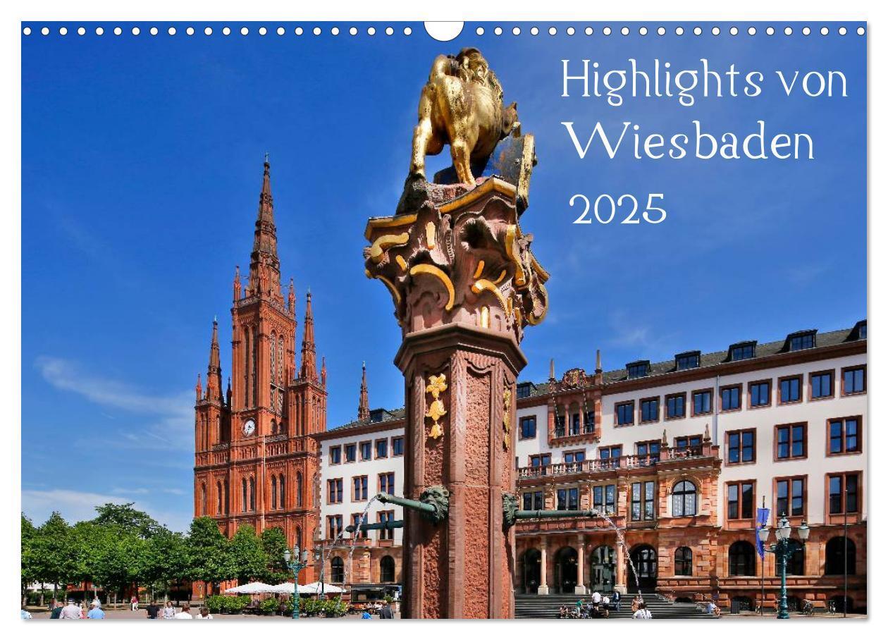 Cover: 9783435610853 | Highlights von Wiesbaden (Wandkalender 2025 DIN A3 quer), CALVENDO...