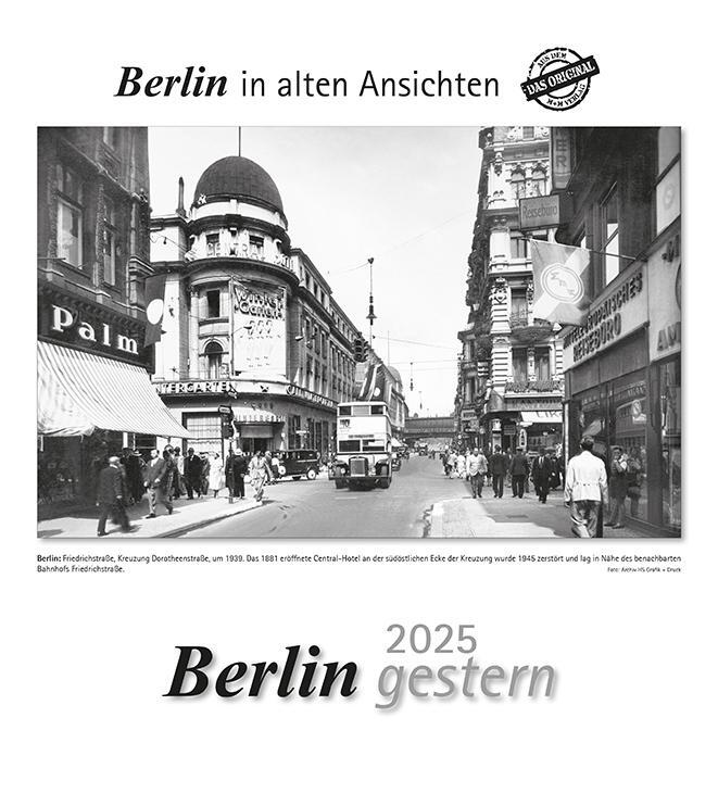 Cover: 9783961665884 | Berlin gestern 2025 | Berlin in alten Ansichten | Kalender | 13 S.