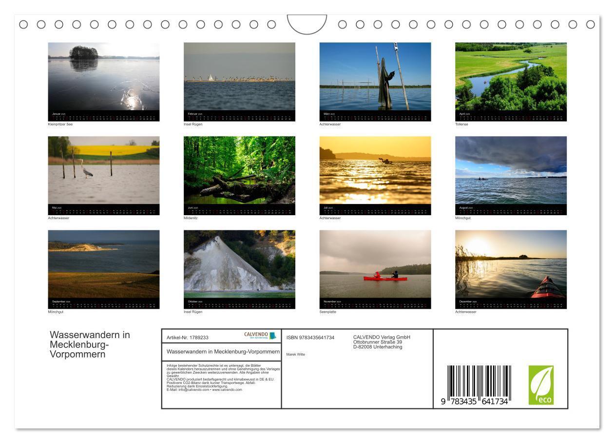 Bild: 9783435641734 | Wasserwandern in Mecklenburg-Vorpommern (Wandkalender 2025 DIN A4...