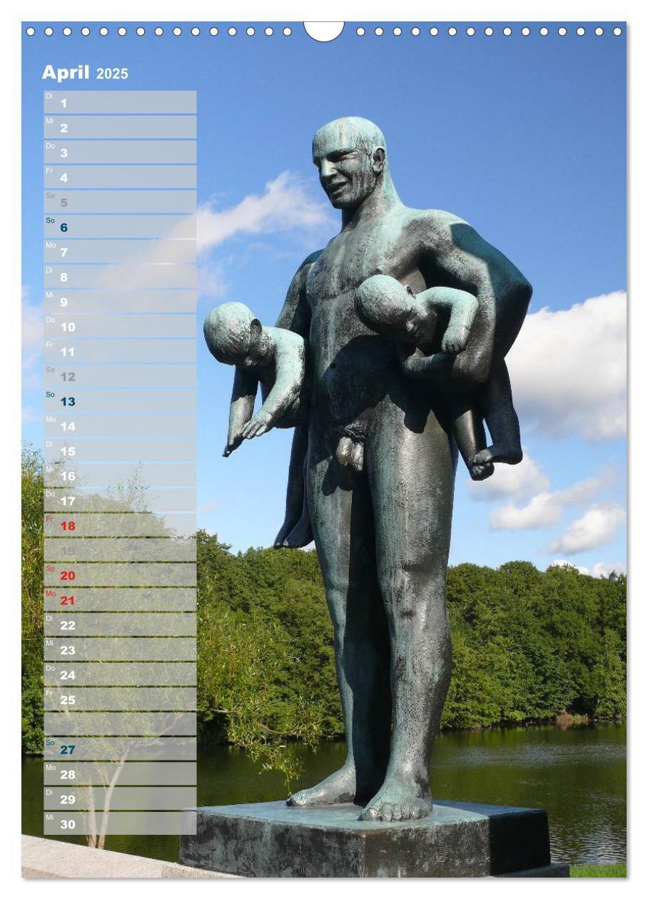 Bild: 9783457027059 | Skulpturen im Vigeland-Park Oslo (Wandkalender 2025 DIN A3 hoch),...