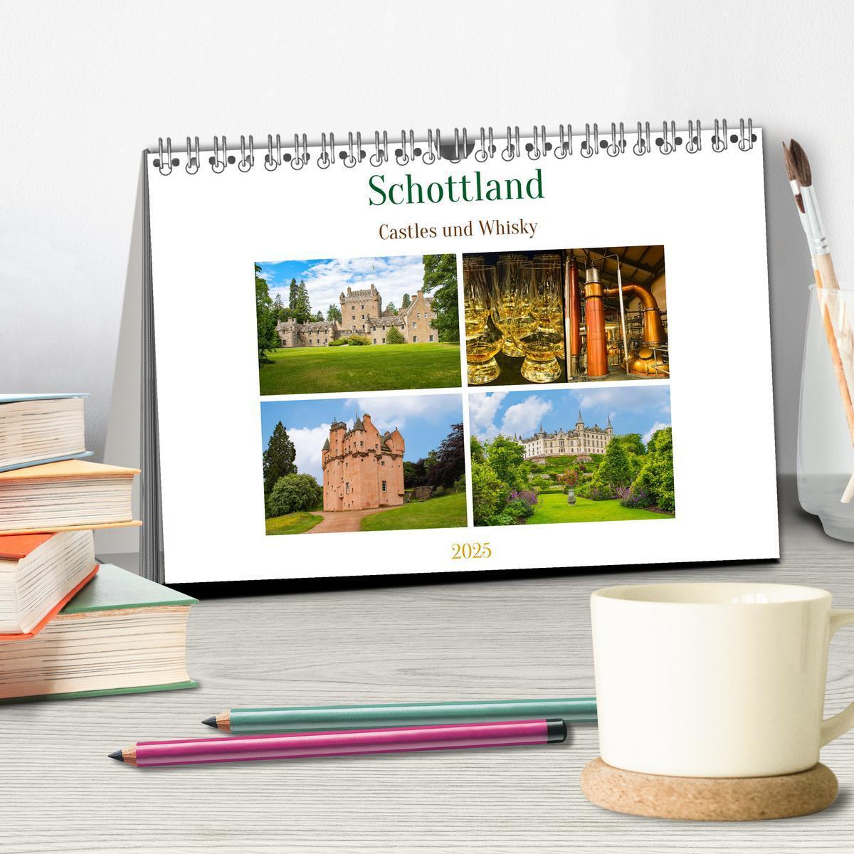 Bild: 9783383954337 | Schottland - Castles und Whisky (Tischkalender 2025 DIN A5 quer),...