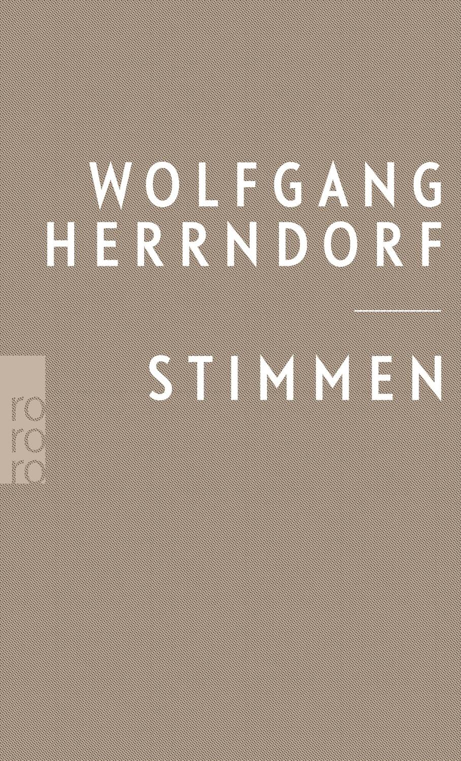 Cover: 9783499276187 | Stimmen | Texte, die bleiben sollten | Wolfgang Herrndorf | Buch