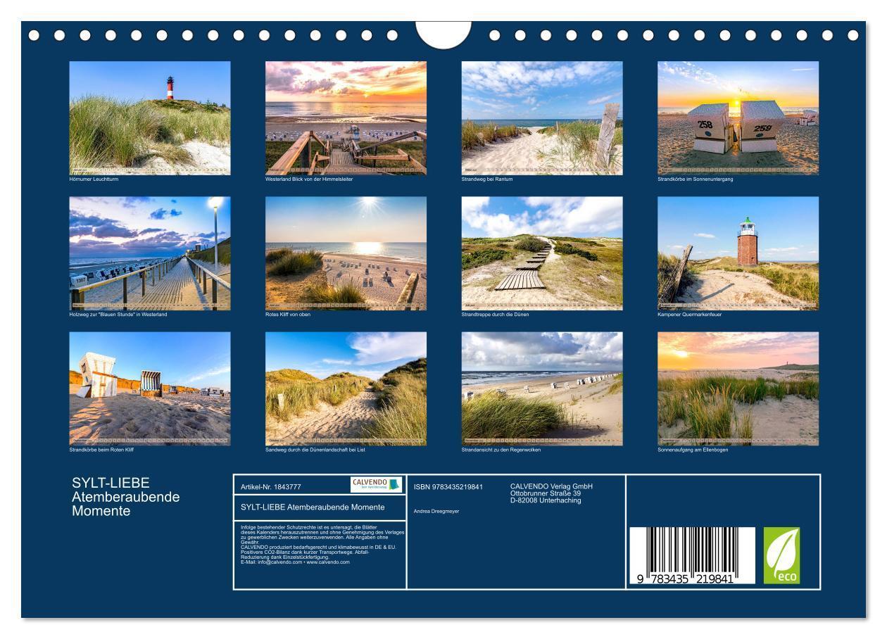 Bild: 9783435219841 | SYLT-LIEBE Atemberaubende Momente (Wandkalender 2025 DIN A4 quer),...