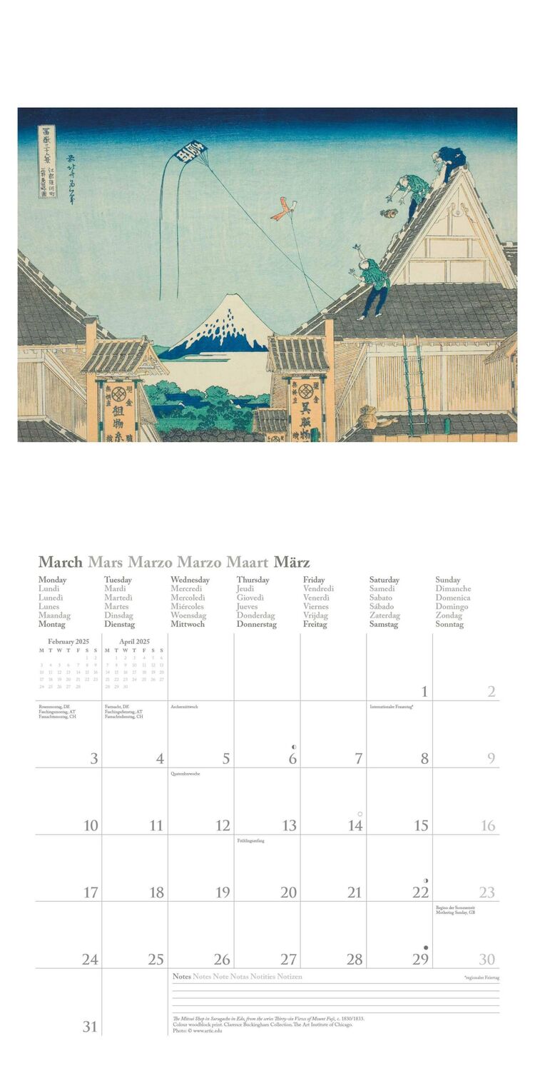 Bild: 4002725994042 | Hokusai 2025 - Wand-Kalender - Broschüren-Kalender - 30x30 - 30x60...