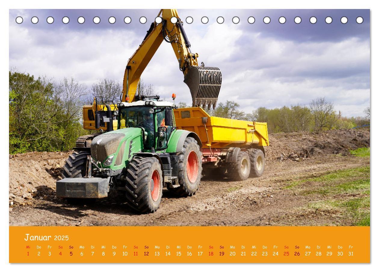 Bild: 9783383998478 | Baumaschinen im Einsatz (Tischkalender 2025 DIN A5 quer), CALVENDO...