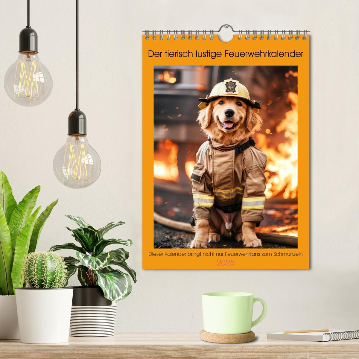 Bild: 9783435692378 | Der tierisch lustige Feuerwehrkalender (Wandkalender 2025 DIN A4...