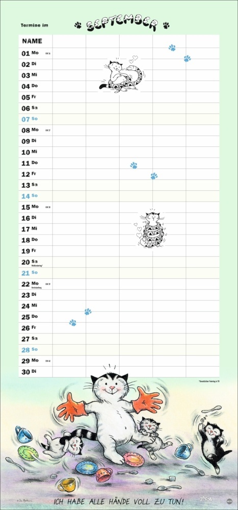 Bild: 9783756405770 | Jacob Familienplaner für Katzenliebhaber 2025 | Sven Hartmann | 15 S.