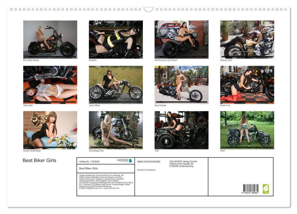 Bild: 9783435384662 | Best Biker Girls (Wandkalender 2025 DIN A2 quer), CALVENDO...