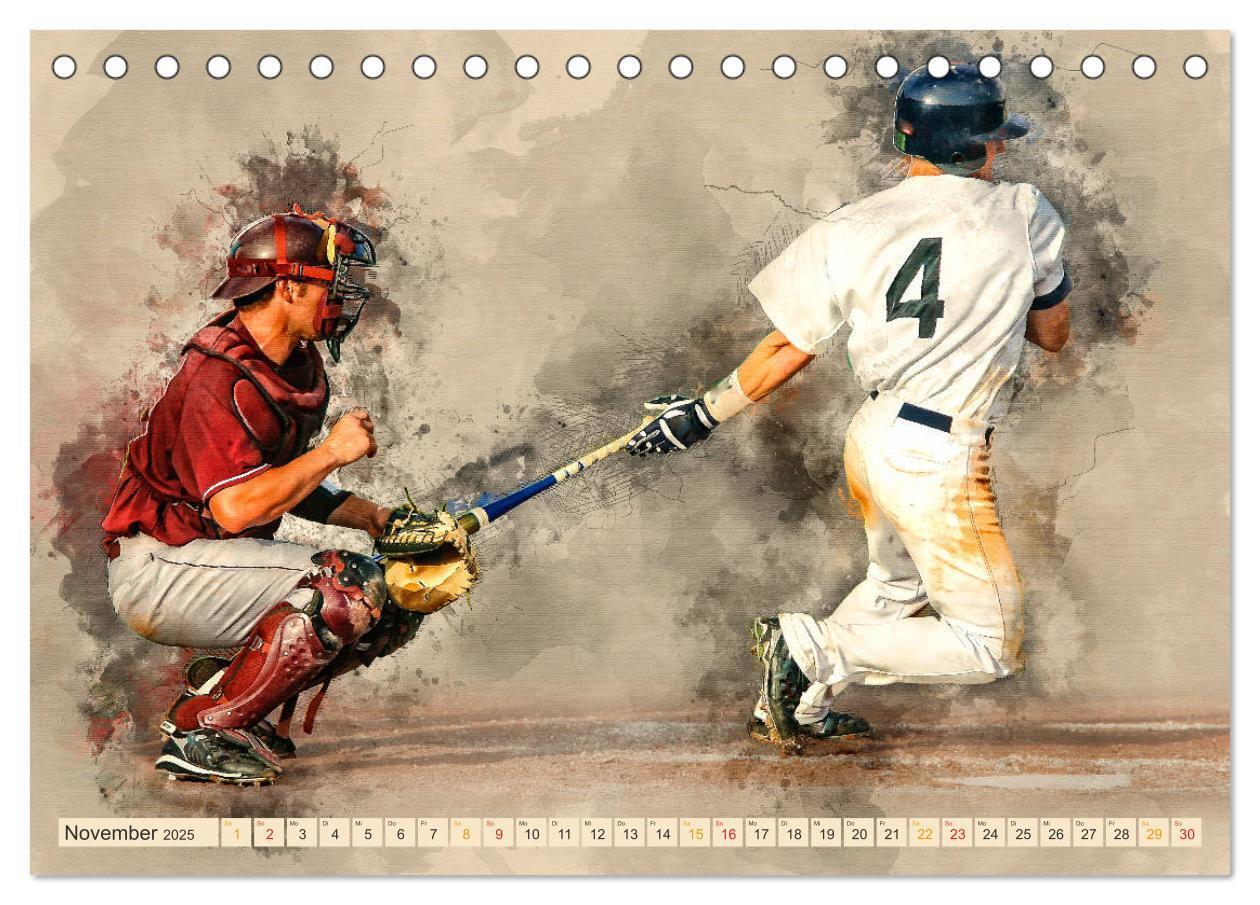 Bild: 9783435405633 | Ich liebe Baseball (Tischkalender 2025 DIN A5 quer), CALVENDO...