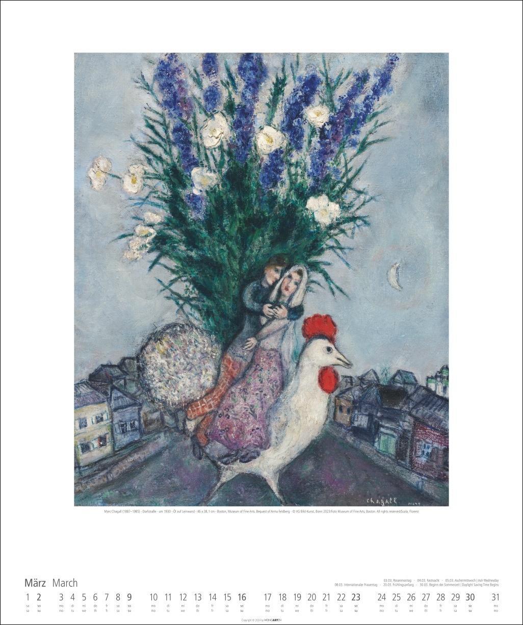 Bild: 9783839900123 | Marc Chagall Kalender 2025 | Kalender | Spiralbindung | 14 S. | 2025