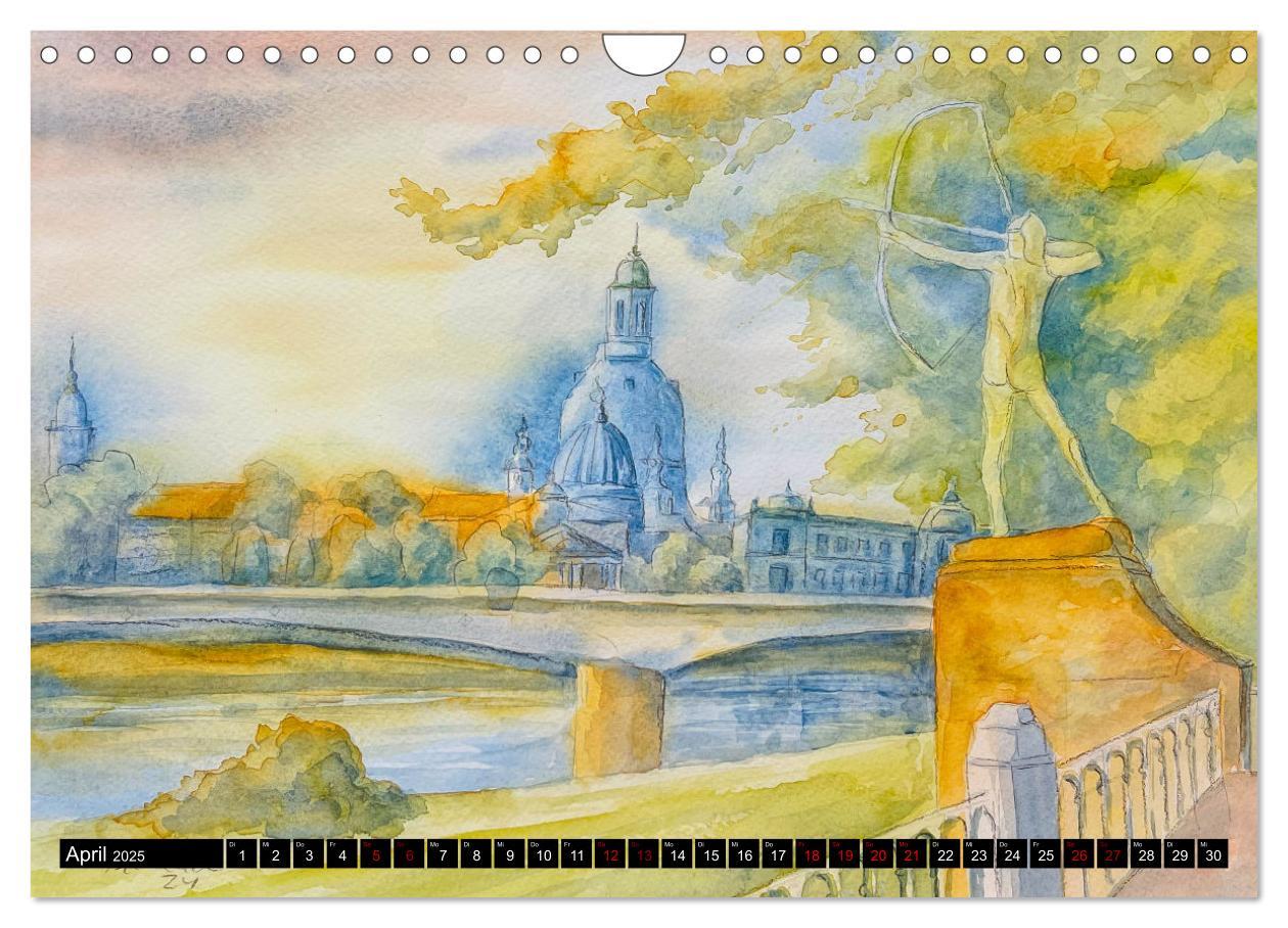 Bild: 9783457224717 | Dresden und das Elbtal - Ein Aquarellkalender von Claudia Pinkau...