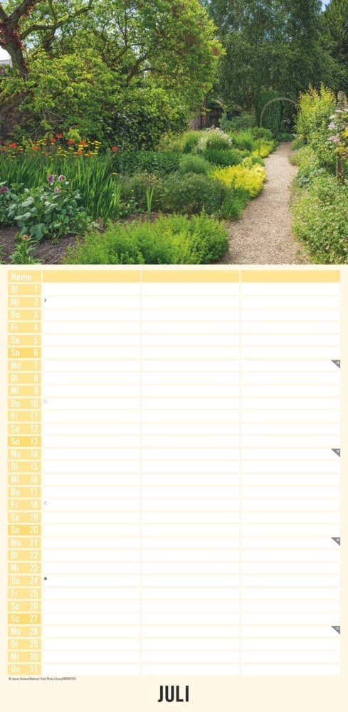 Bild: 4251732343262 | Alpha Edition - Gartenzauber 2025 Streifenplaner, 22x45cm, Kalender...