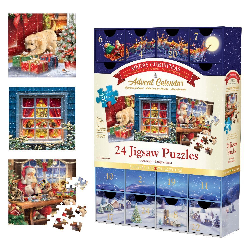 Cover: 628136657358 | Puzzle Adventskalender - 1200 Teile Classic Christmas | Spiel | 2022