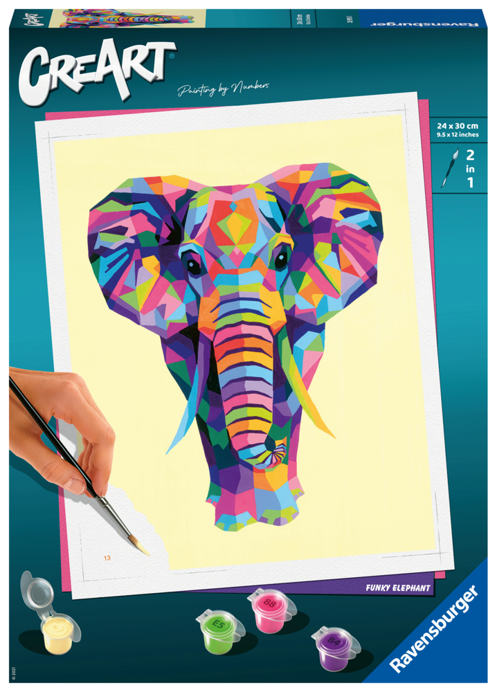 Cover: 4005556289950 | Ravensburger Malen nach Zahlen 28995 - Funky Elephant - ab 12 Jahren