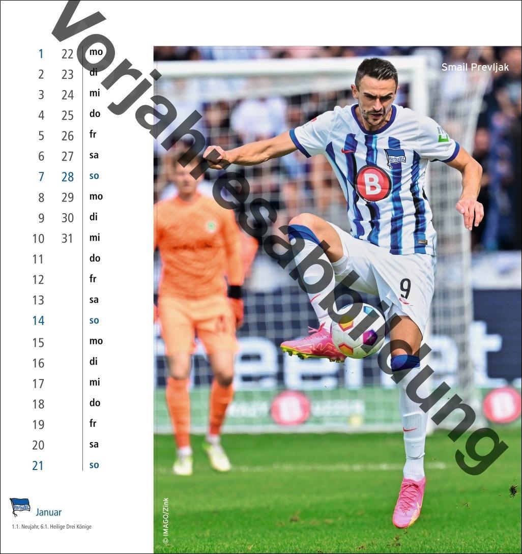 Bild: 9783756405480 | Hertha BSC Postkartenkalender 2025 | Kalender | Spiralbindung | 13 S.