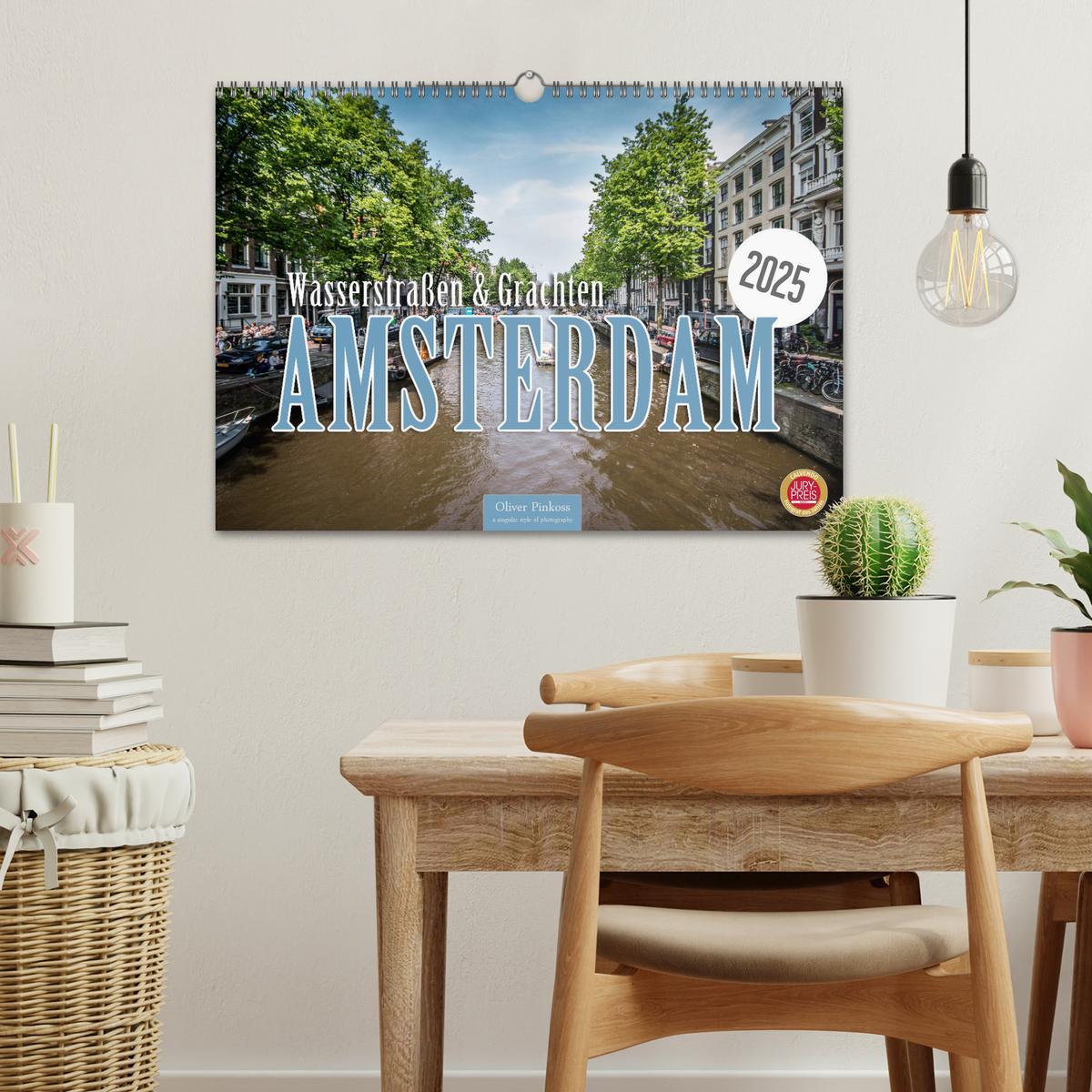 Bild: 9783435437528 | Amsterdam - Wasserstraßen und Grachten (Wandkalender 2025 DIN A3...