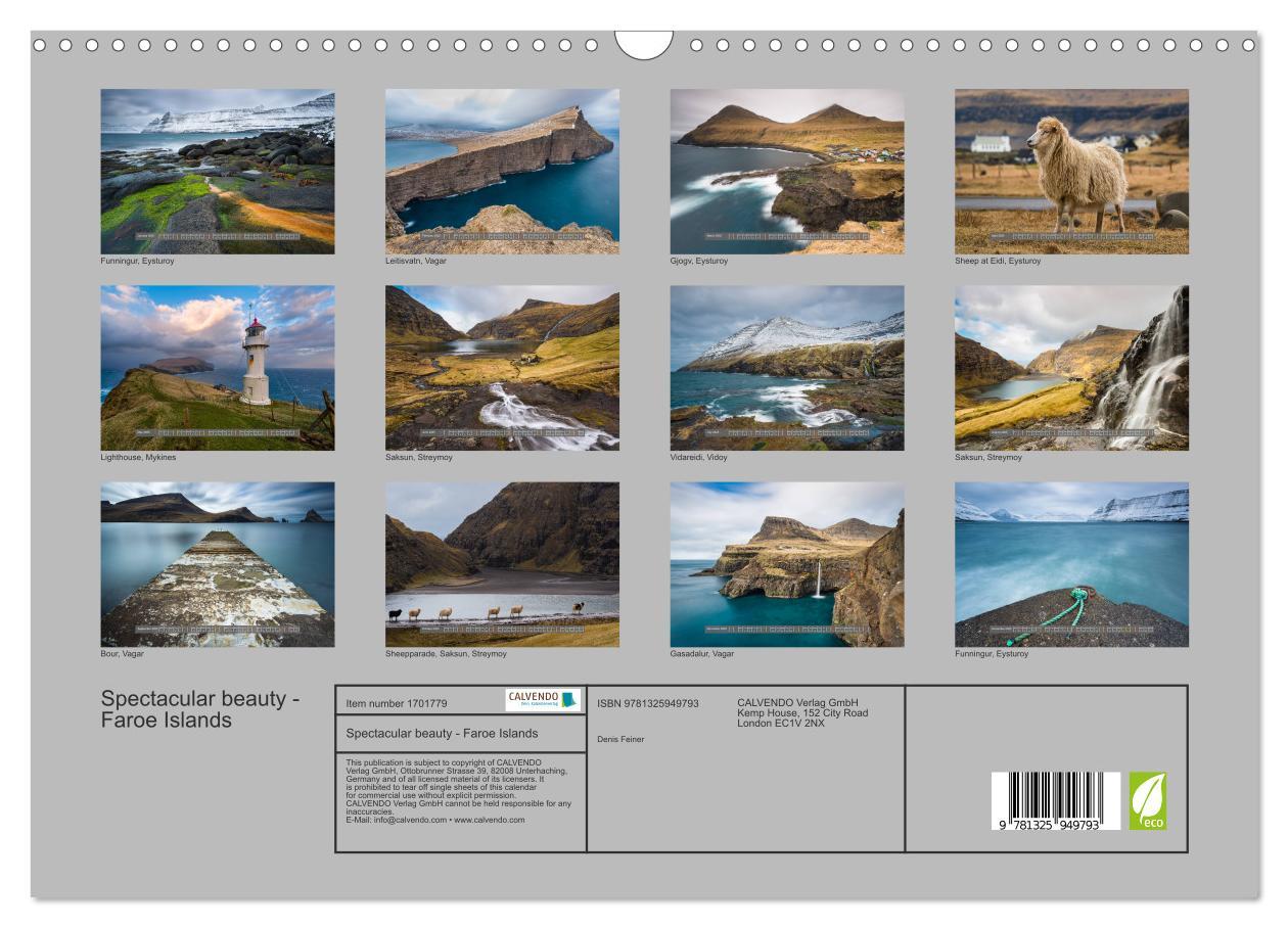 Bild: 9781325949793 | Spectacular beauty - Faroe Islands (Wall Calendar 2025 DIN A3...