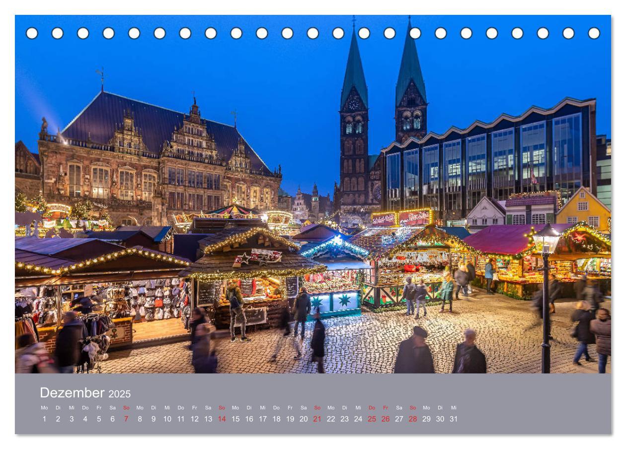 Bild: 9783435176199 | Nachts in Bremen (Tischkalender 2025 DIN A5 quer), CALVENDO...