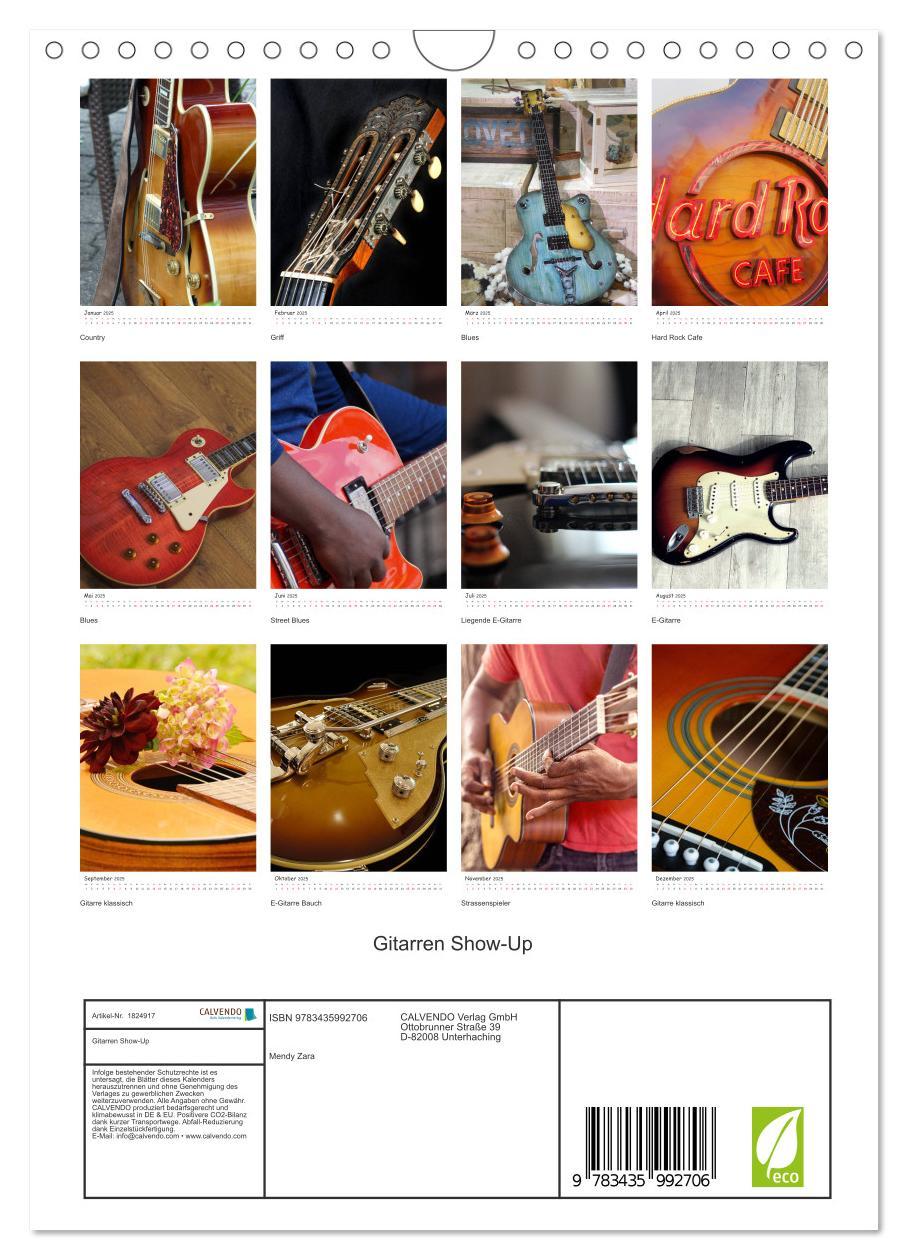 Bild: 9783435992706 | Gitarren Show-Up (Wandkalender 2025 DIN A4 hoch), CALVENDO...