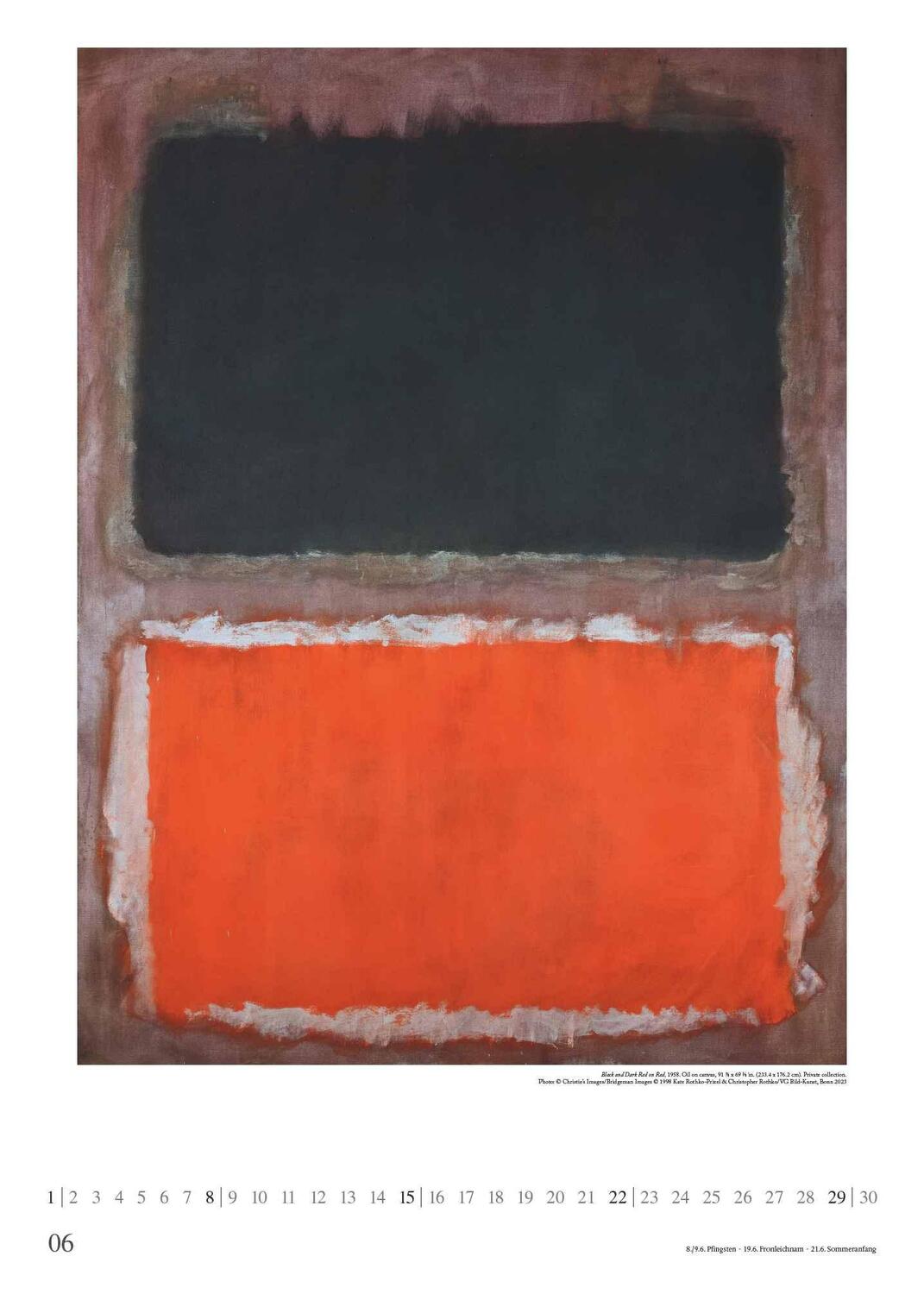 Bild: 4250809653273 | Mark Rothko 2025 - Kunst-Kalender - Poster-Kalender - 50x70 | Kalender