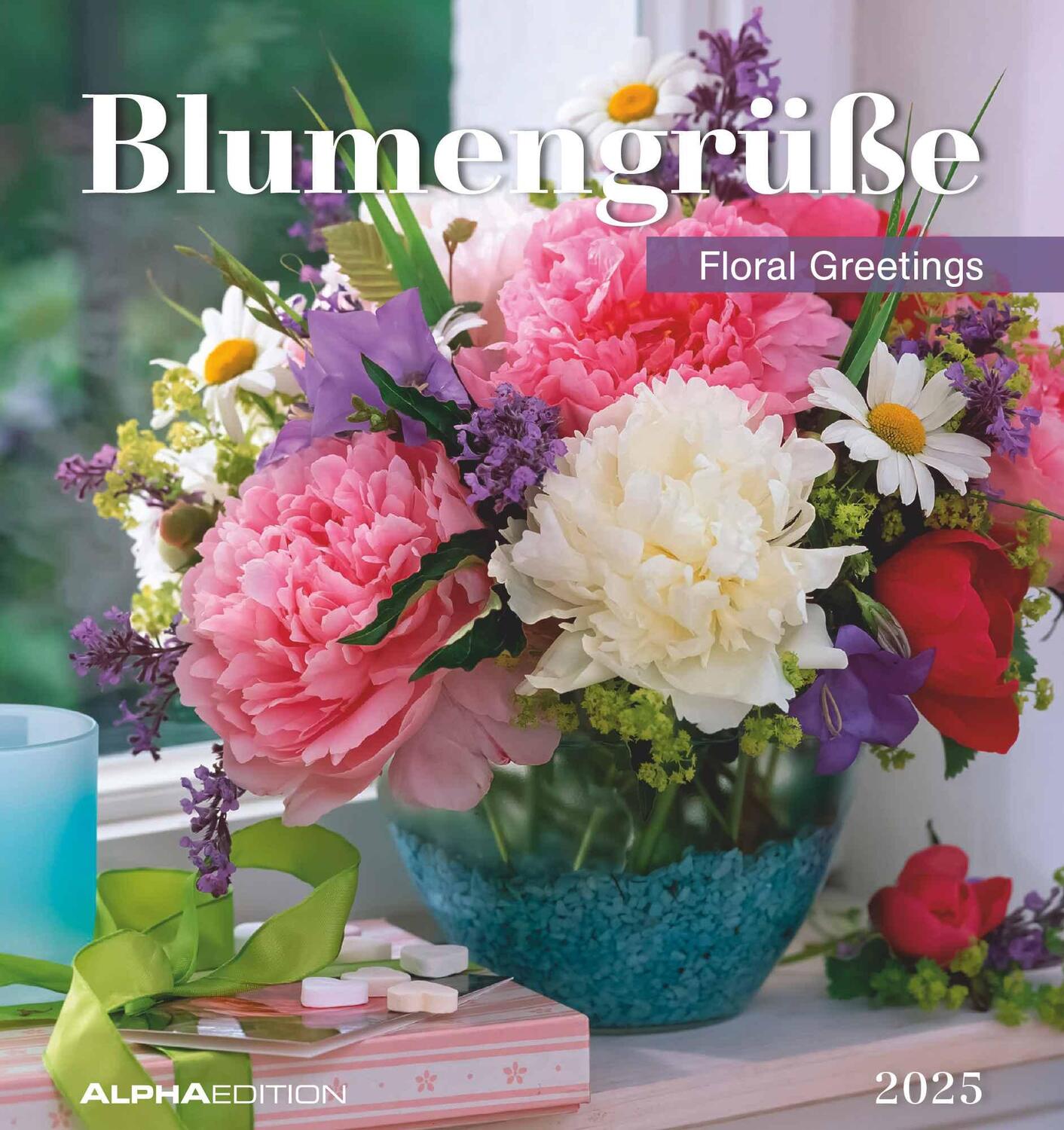 Cover: 4251732342289 | Blumengrüße 2025 - Postkartenkalender 16x17 cm - Blumen - zum...