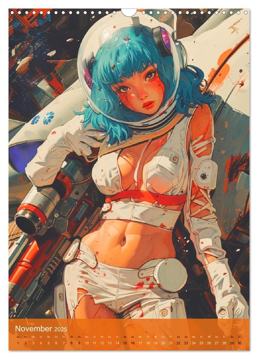 Bild: 9783383812842 | Manga-Comics. Cyberpunk Anime. Science Fiction Girls (Wandkalender...